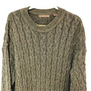 East Island Mens Cable Knit Chunky Sweater Dress USA Cotton‎ Tan XL Preppy